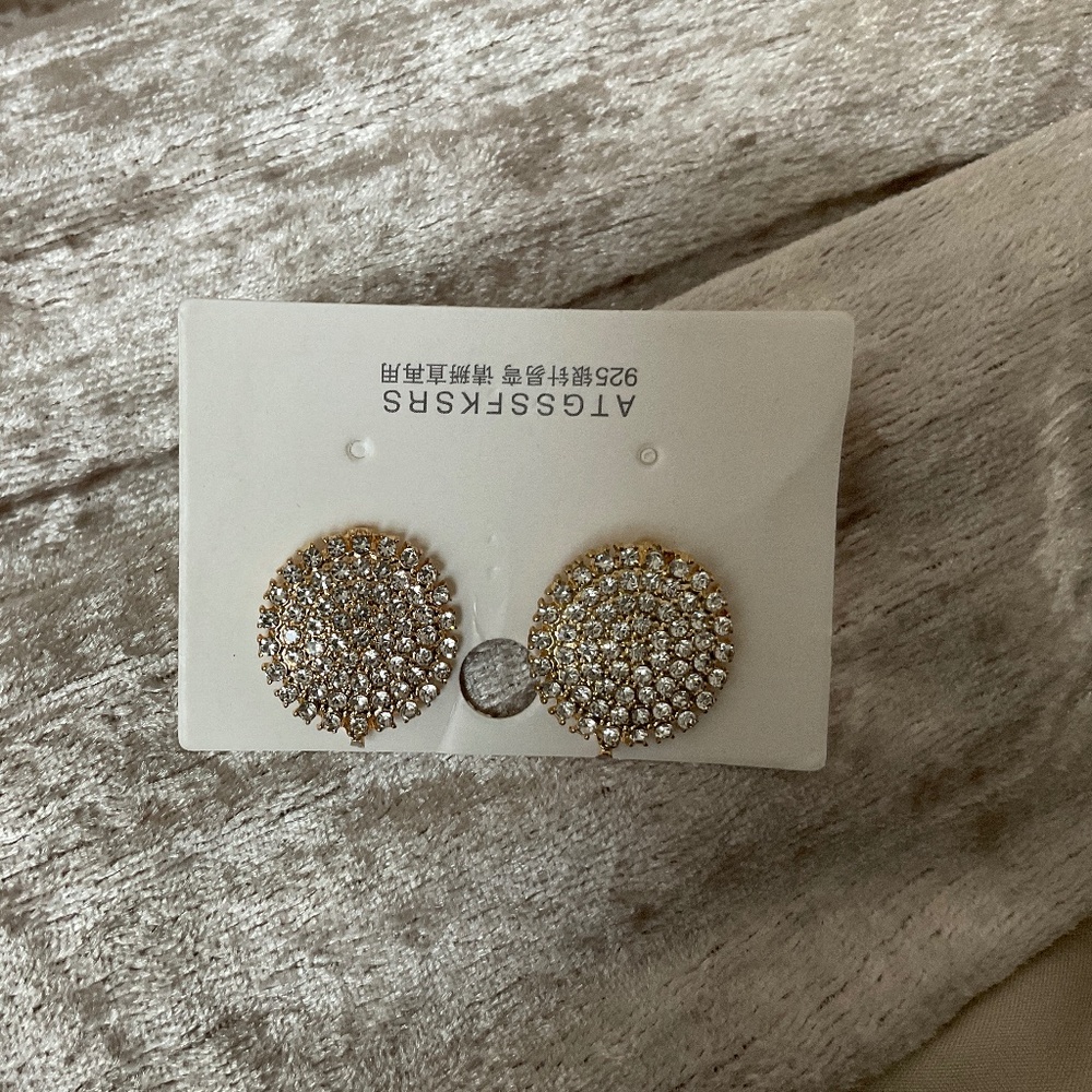 Rhinestone Earrings Brand New